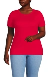 Lands' End Cotton Rib T-shirt In Red