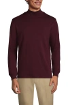 Lands' End Cotton Supima Mock Turtleneck In Royal Burgundy
