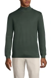 Lands' End Cotton Supima Mock Turtleneck In Spruce
