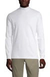 Lands' End Cotton Supima Mock Turtleneck In White