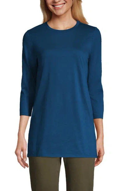 LANDS' END LANDS' END 3/4 SLEEVE COTTON SUPIMA TUNIC
