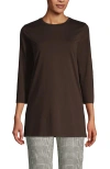 Lands' End Cotton Supima Tunic In Brown