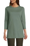 Lands' End Cotton Supima Tunic In Green
