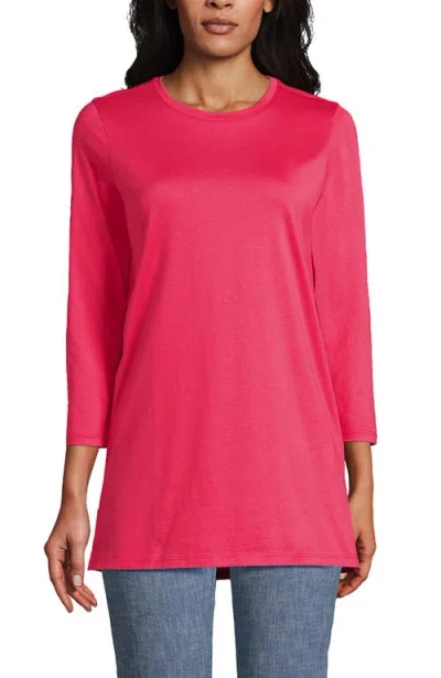 Lands' End Cotton Supima Tunic In Red
