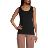Lands' End Cotton Tank Top In Black