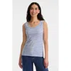 Lands' End Cotton Tank Top In Blue