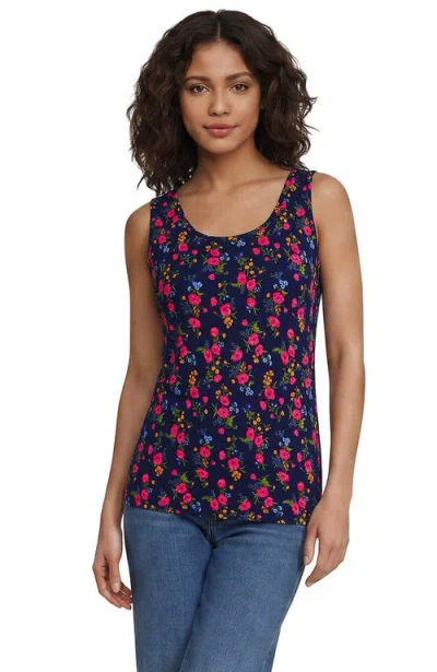 Lands' End Cotton Tank Top In Multi
