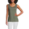 Lands' End Cotton Tank Top In Green