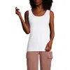 Lands' End Cotton Tank Top In White