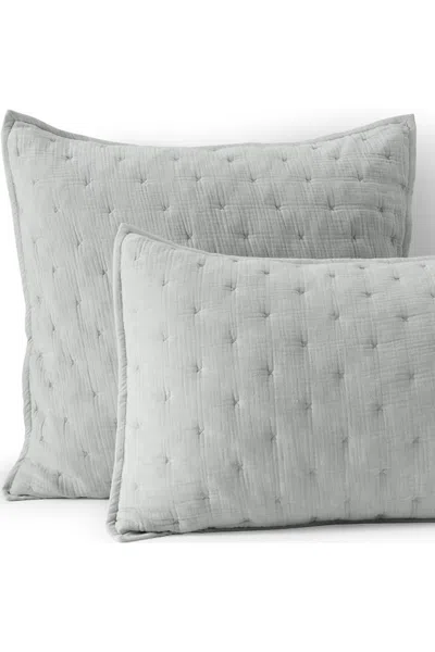 Lands' End Cotton Texture Quilt Sham In White