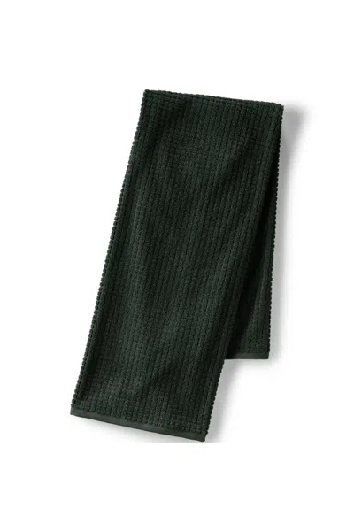 Lands' End Cotton Waffle Bath Towel In Black