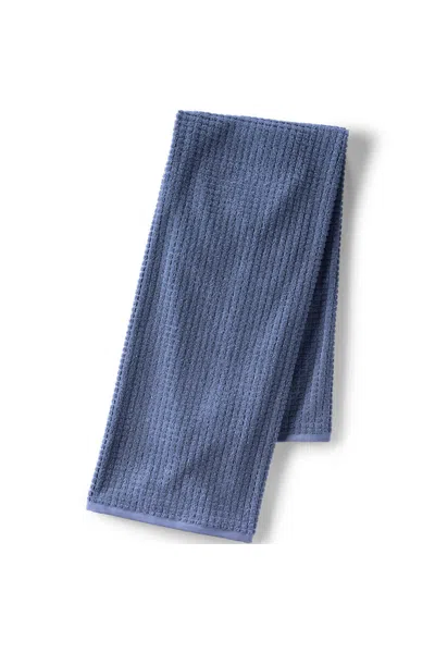 Lands' End Cotton Waffle Bath Towel In Blue