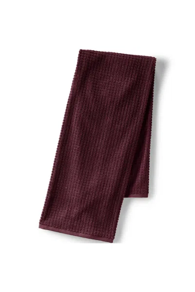 Lands' End Cotton Waffle Bath Towel In Burgundy