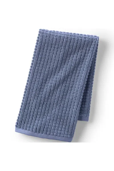 Lands' End Cotton Waffle Hand Towel In Blue
