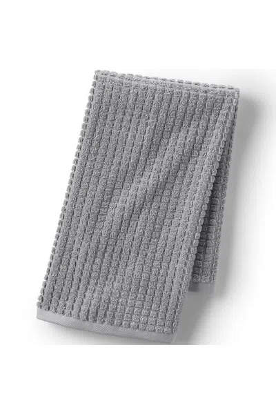 Lands' End Cotton Waffle Hand Towel In Gray
