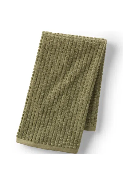 Lands' End Cotton Waffle Hand Towel In Green
