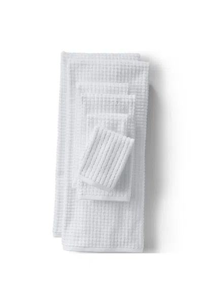 Lands' End Cotton Waffle Towel 6-piece Set In White