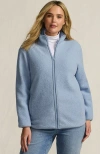 Lands' End Cozy High Pile Full Zip Fleece Jacket In Blue
