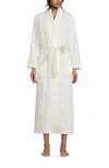 Lands' End Cozy Plush Long Wrap Robe In Ivory