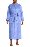 Lands' End Tall Cozy Plush Long Wrap Robe In Light Cornflower