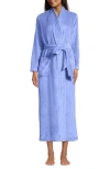Lands' End Cozy Plush Long Wrap Robe In Light Cornflower