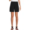 Lands' End Creaseless High Rise 7" Shorts In Black