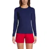 Lands' End Long Sleeve Relaxed Upf 50 Rash Guard In Deep Sea Navy