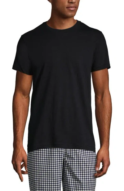 Lands' End Crewneck Undershirt 3 Pack In Black