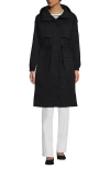 Lands' End Crinkle Raincoat In Black Slate