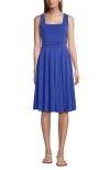 Lands' End Cupro Fit And Flare Sleeveless Dress