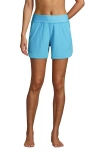 LANDS' END LANDS' END CURVY FIT 5" QUICK DRY BOARD SHORTS SWIM SHORTS WITH PANTY