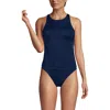 Lands' End D-cup Tugless High Neck Strappy Back Tankini Swimsuit Top
