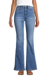 Lands' End Denim High Rise Skinny Flare Jeans In Beau Blue