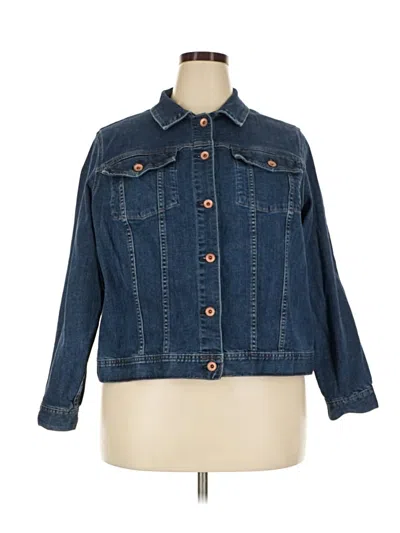 Pre-owned Lands' End Denim Jacket In Blue