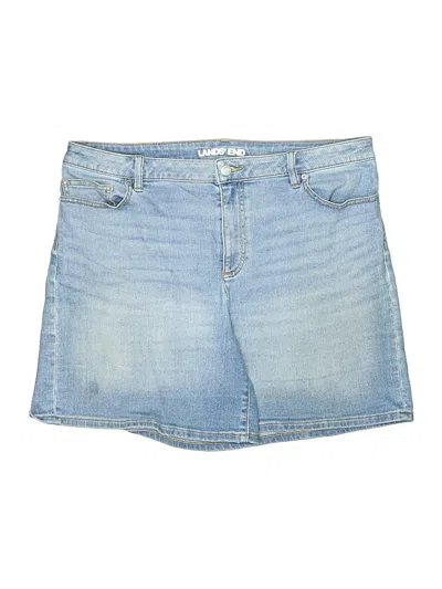 Pre-owned Lands' End Denim Shorts In Blue