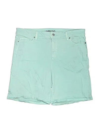 Pre-owned Lands' End Denim Shorts In Green