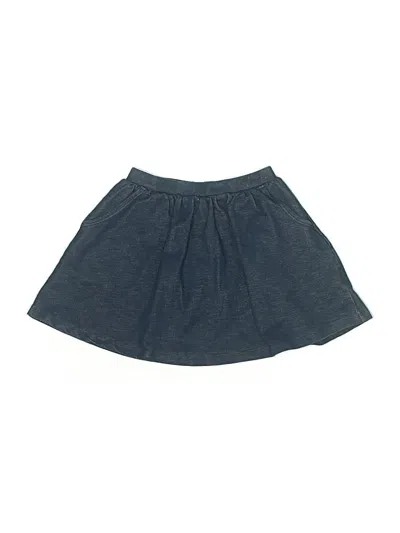 Pre-owned Lands' End Kids'  Denim Skirt In Blue