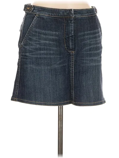 Pre-owned Lands' End Denim Skirt In Blue