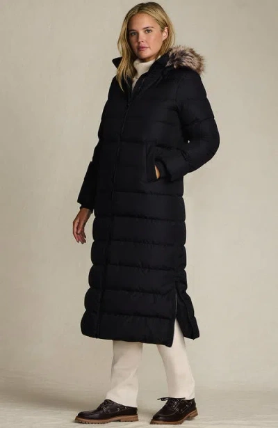 Lands' End Down Maxi Winter Coat In Black