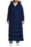 Lands' End Down Maxi Winter Coat In Blue