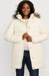 Lands' End Max 600 Down Puffer Coat In White