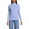 Lands' End Drapey Rib Skimming Long Sleeve Mock Neck In Light Cornflower
