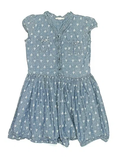 Pre-owned Lands' End Kids'  Dress In Blue