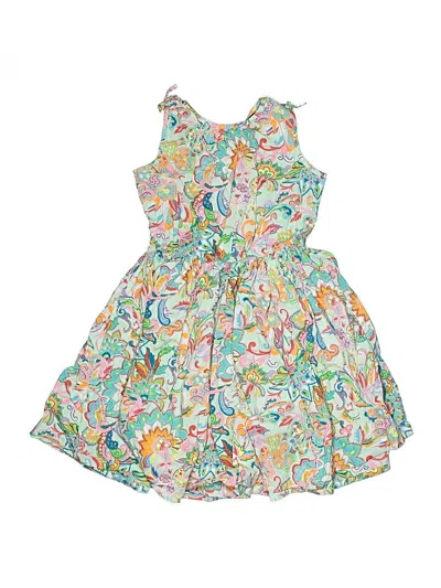 Pre-owned Lands' End Kids'  Dress In Blue