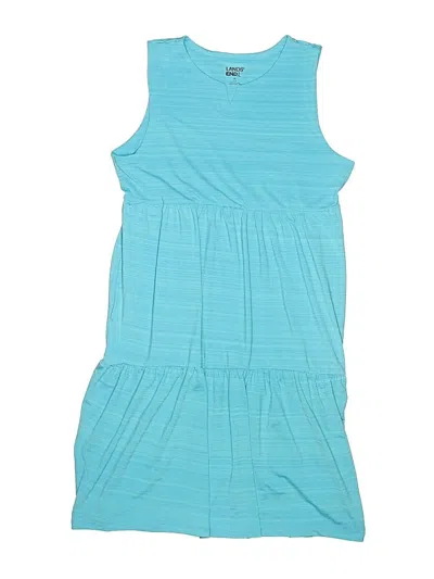 Pre-owned Lands' End Kids'  Dress In Blue
