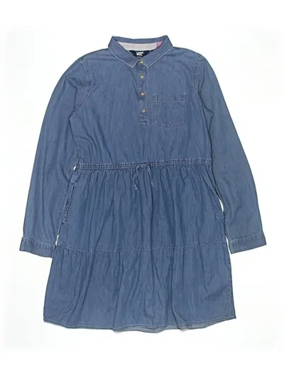 Pre-owned Lands' End Kids'  Dress In Blue