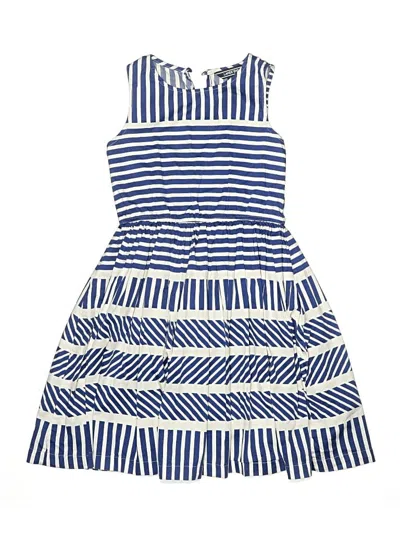 Pre-owned Lands' End Kids'  Dress In Blue