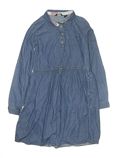 Pre-owned Lands' End Kids'  Dress In Blue