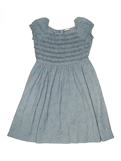 Pre-owned Lands' End Kids'  Dress In Blue