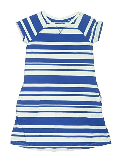 Pre-owned Lands' End Kids'  Dress In Blue